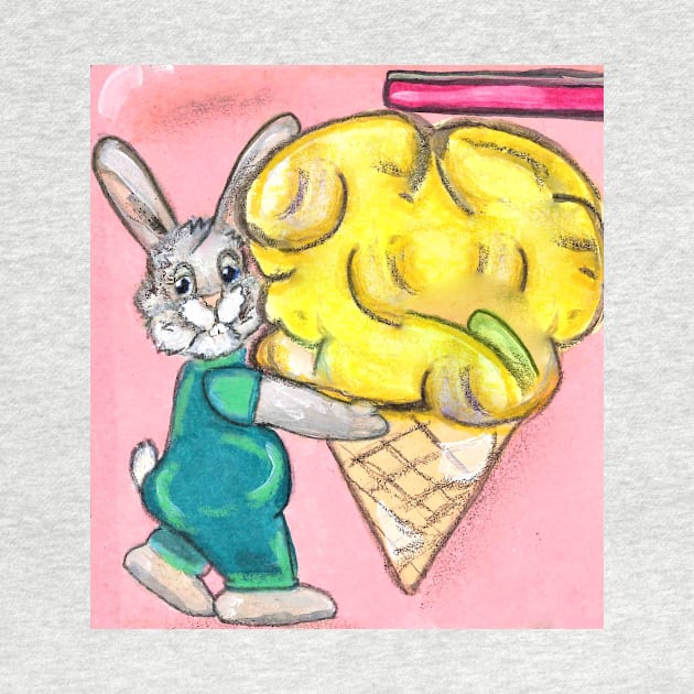 Icecream Shop Bunny by YollieBeeArt
